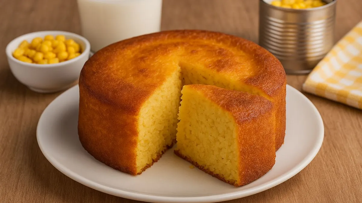 Bolo de Milho com Milho de Latinha no Liquidificador
